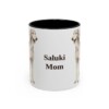 11oz Saluki Dog Mom Mug, Black, front view