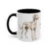 11oz Saluki Dog Mom Mug, Black, left side view