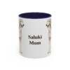 11oz Saluki Dog Mom Mug, Navy, front view