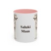 11oz Saluki Dog Mom Mug, Pink, front view