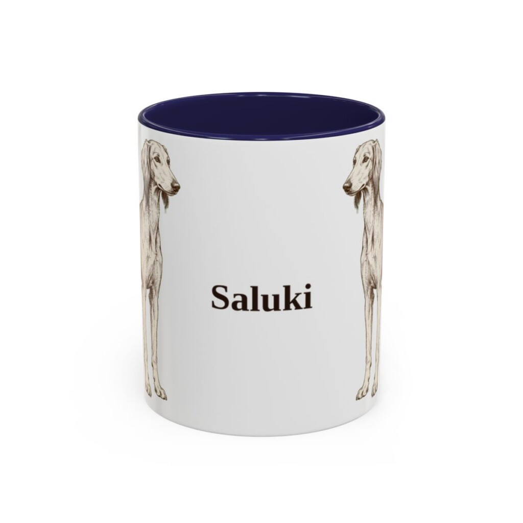 11oz Saluki Mug, Navy, front view