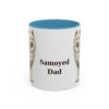 11oz-samoyed-mug-dad-light-blue 11oz Samoyed Dog Dad Mug, Light Blue, front view
