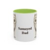 11oz-samoyed-mug-dad-light-green 11oz Samoyed Dog Dad Mug, Light Green, front view