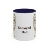 11oz-samoyed-mug-dad-navy 11oz Samoyed Dog Dad Mug, Navy, front view