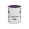 11oz-samoyed-mug-dad-purple 11oz Samoyed Dog Dad Mug, Purple, front view