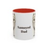 11oz-samoyed-mug-dad-red 11oz Samoyed Dog Dad Mug, Red, front view