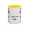 11oz-samoyed-mug-dad-yellow 11oz Samoyed Dog Dad Mug, Yellow, front view