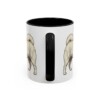 11oz Funny Samoyed Mug, Black, back view