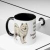 11oz Funny Samoyed Mug, Black, lifestyle photo