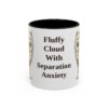 11oz Funny Samoyed Mug, Black, front view