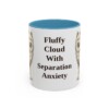 11oz Funny Samoyed Mug, Light Blue, front view