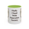 11oz Funny Samoyed Mug, Light Green, front view