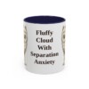 11oz Funny Samoyed Mug, Navy, front view