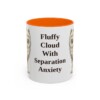 11oz Funny Samoyed Mug, Orange, front view