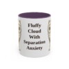 11oz Funny Samoyed Mug, Purple, front view