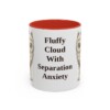 11oz Funny Samoyed Mug, Red, front view