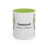 11oz-samoyed-mug-latin-light-green 11oz Samoyed Latin Mug, Light Green, front view