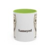 11oz Samoyed Mug, Light Green, front view