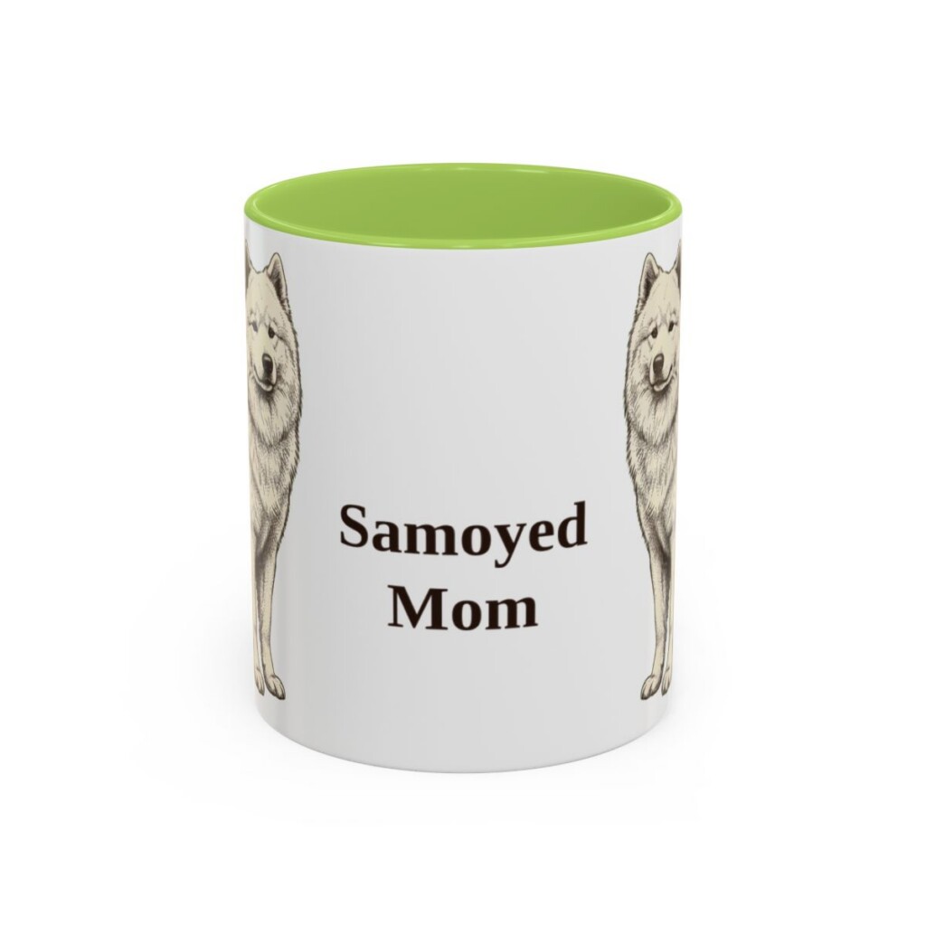11oz samoyed mug, Light Green