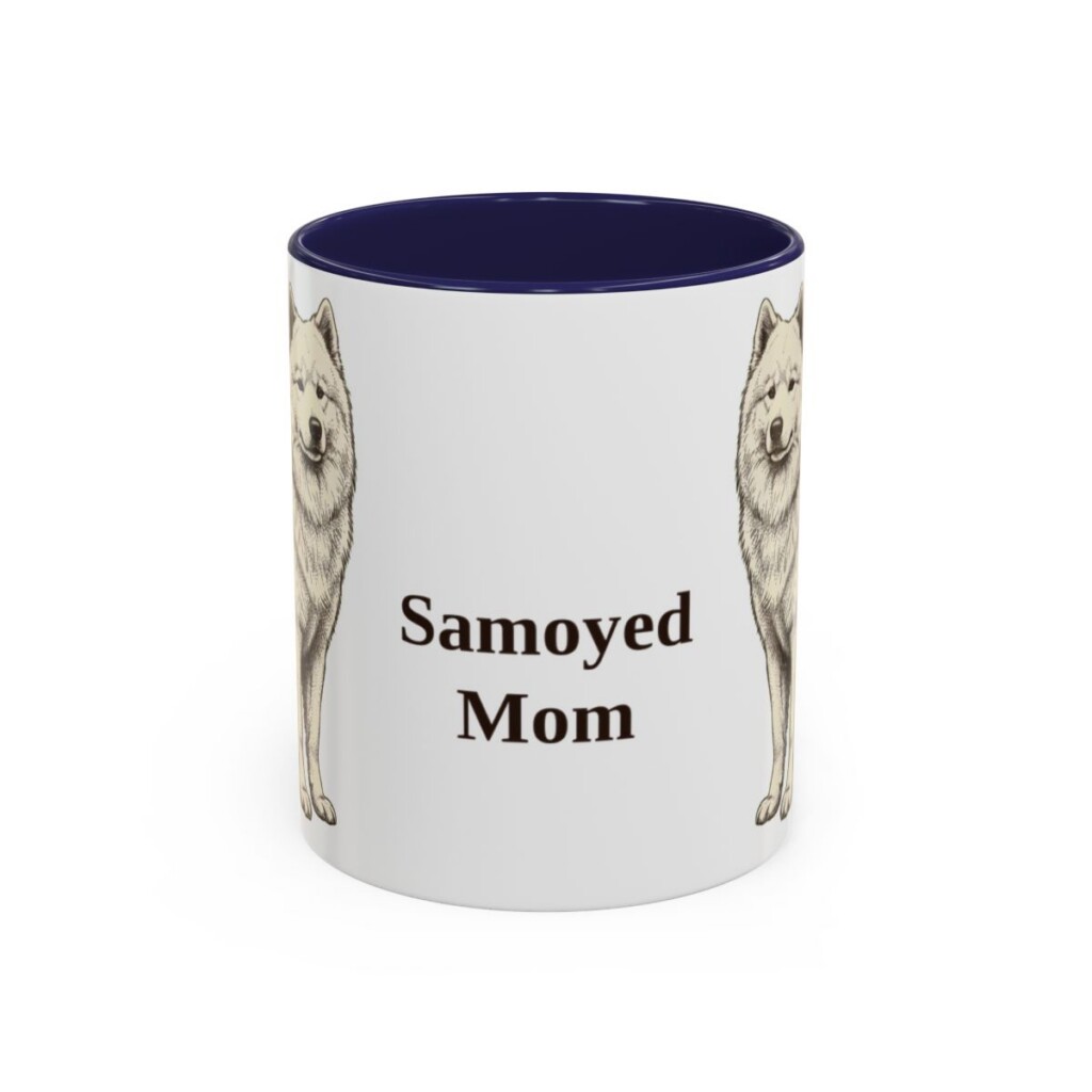 11oz samoyed mug, Navy