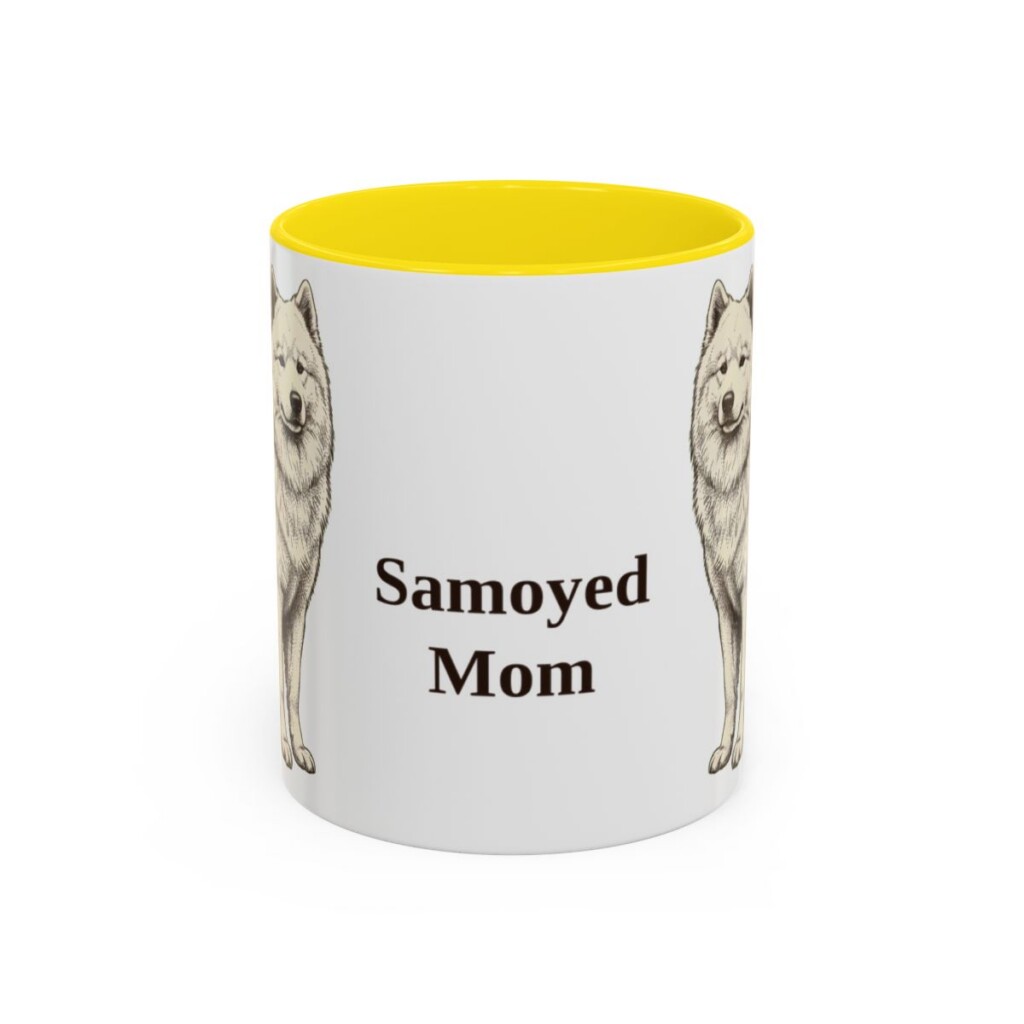 11oz samoyed mug, Yellow