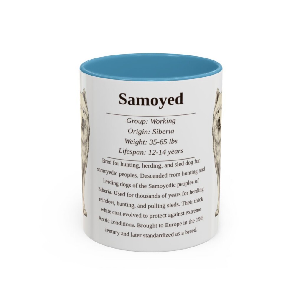 11oz samoyed mug, Light Blue