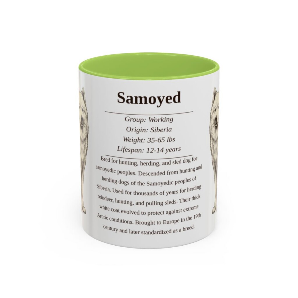 11oz samoyed mug, Light Green