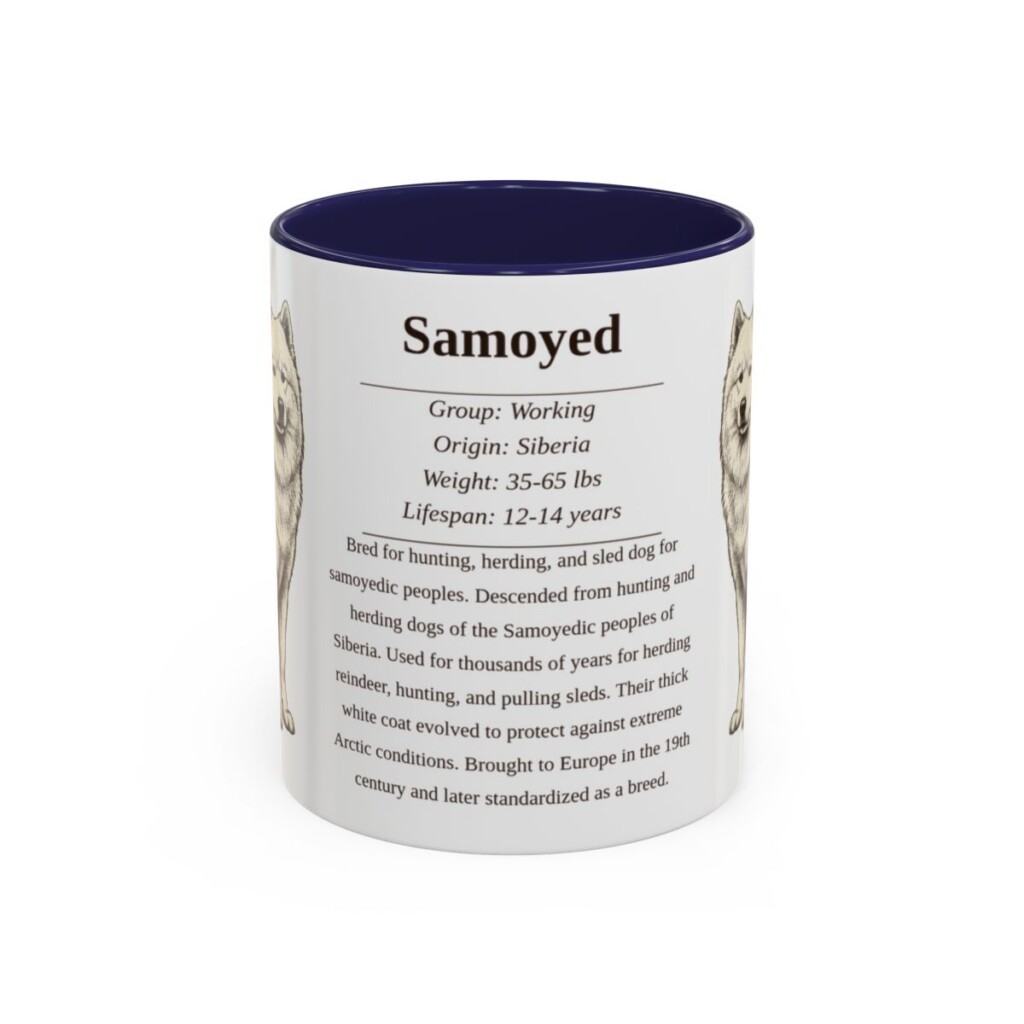 11oz samoyed mug, Navy