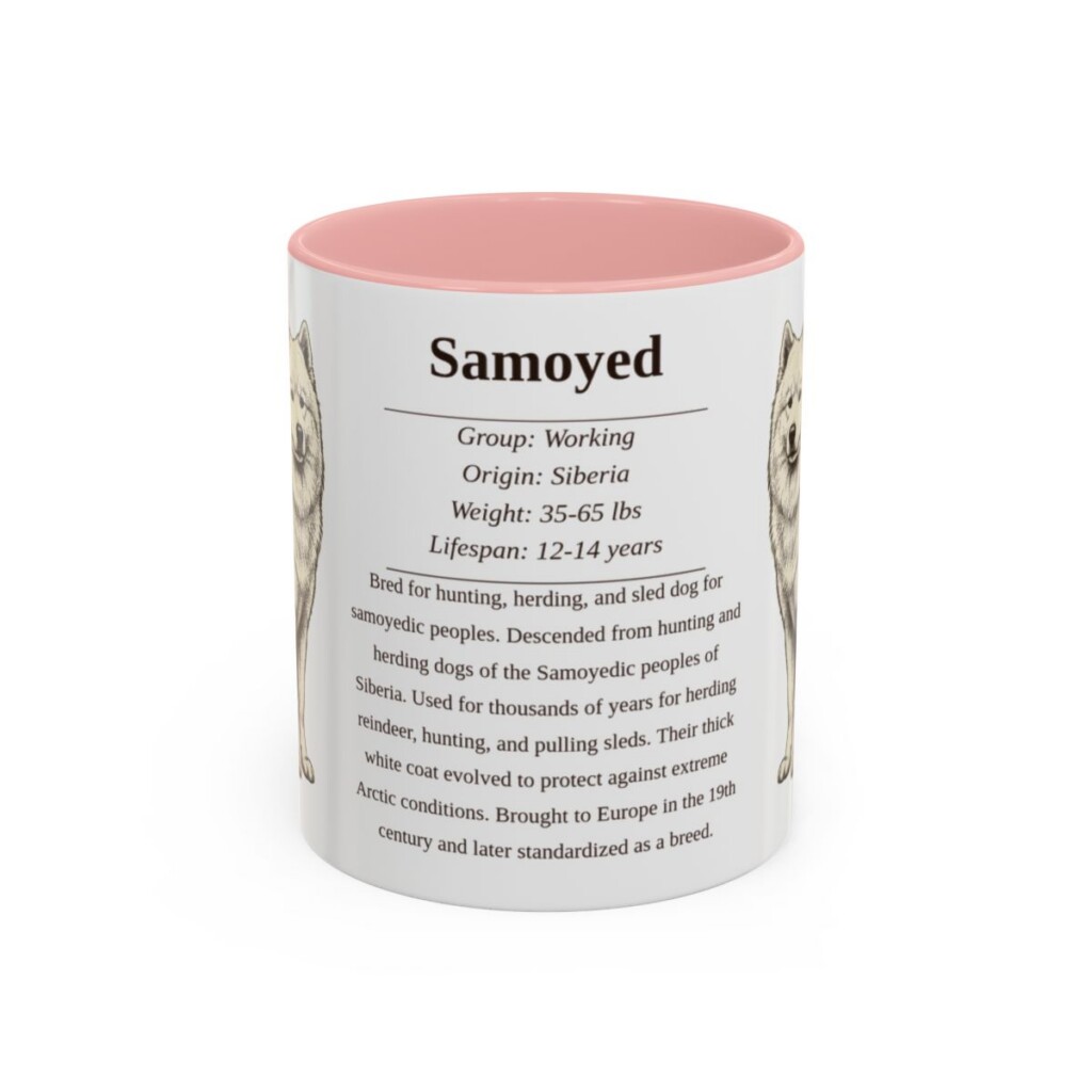 11oz samoyed mug, Pink