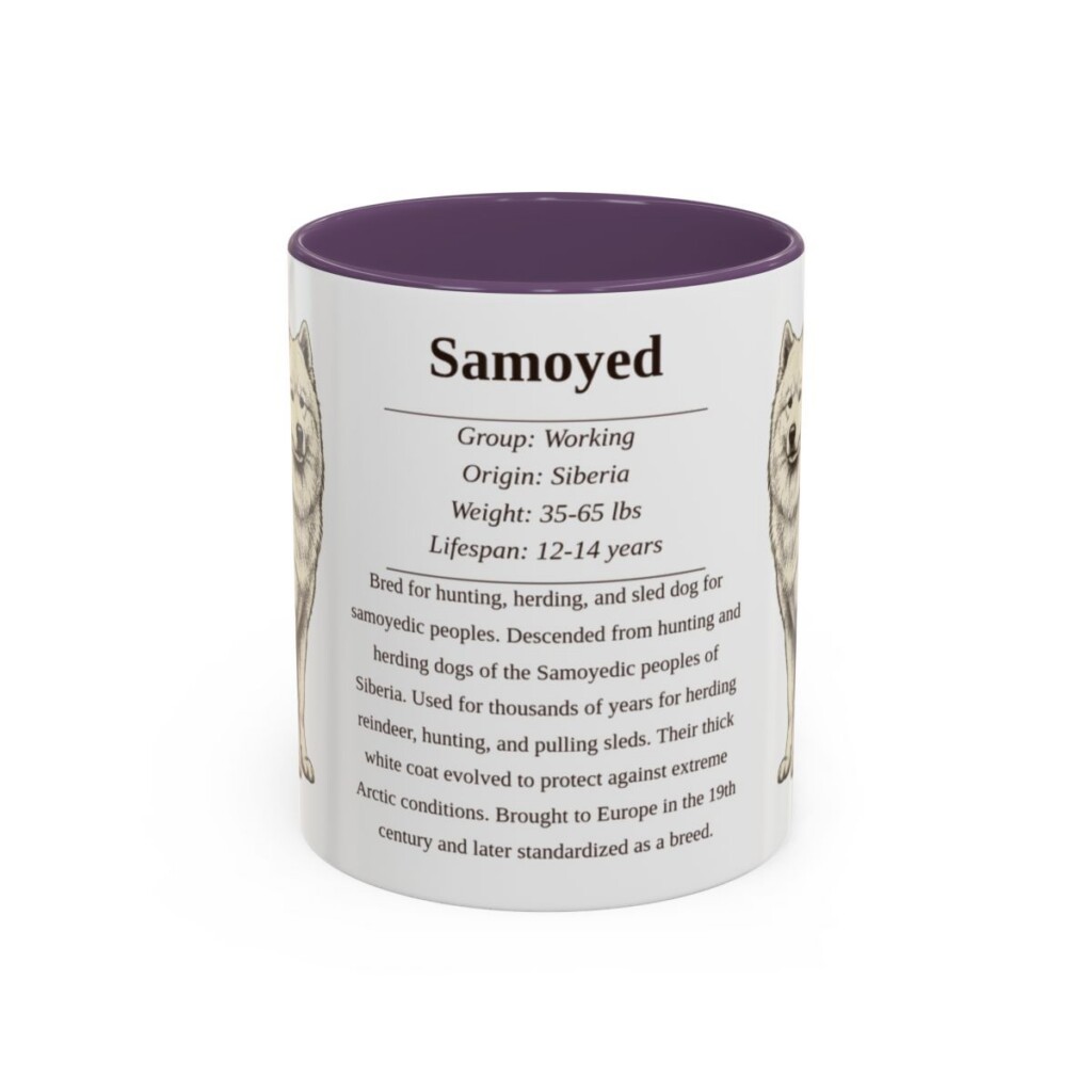 11oz samoyed mug, Purple
