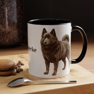 11oz Schipperke Mug, Black, lifestyle photo