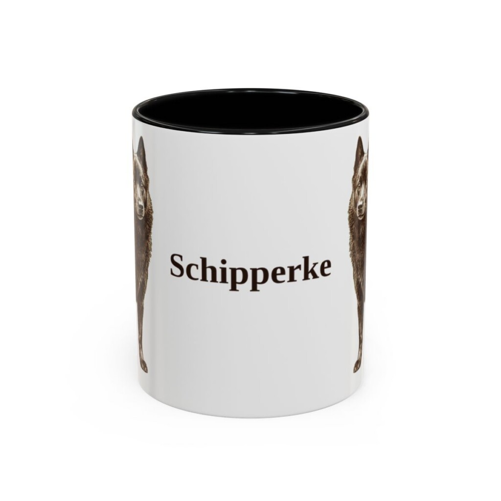 11oz Schipperke Mug, Black, front view