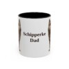11oz Schipperke Dog Dad Mug, Black, front view