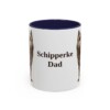 11oz Schipperke Dog Dad Mug, Navy, front view