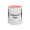 11oz Schipperke Dog Dad Mug, Pink, front view