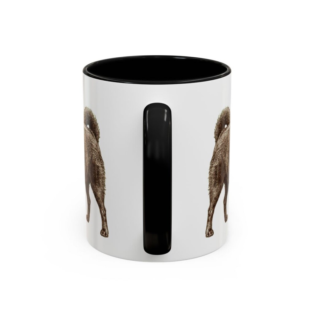 11oz Funny Schipperke Mug, Black, back view