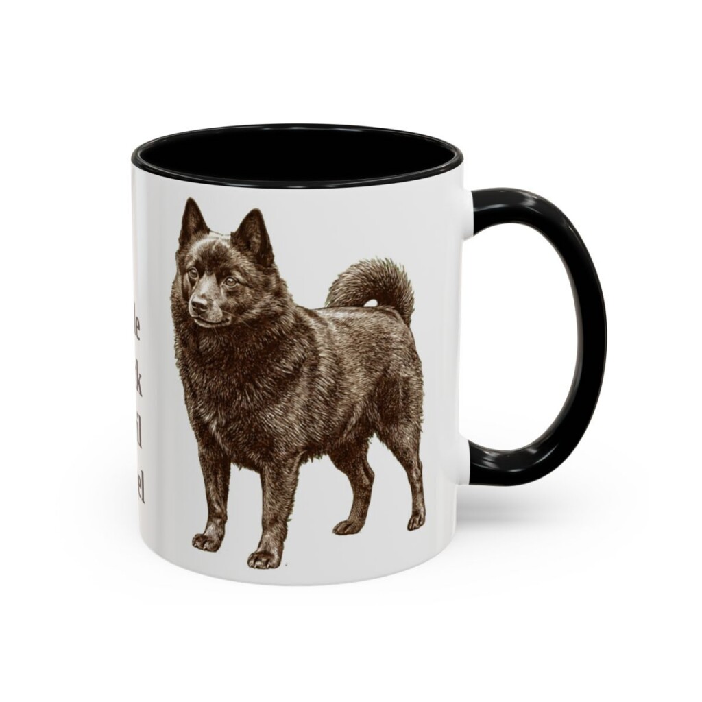 11oz Funny Schipperke Mug, Black, right side view