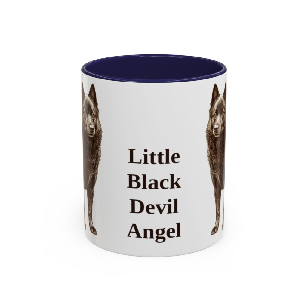 11oz Funny Schipperke Mug, Navy, front view