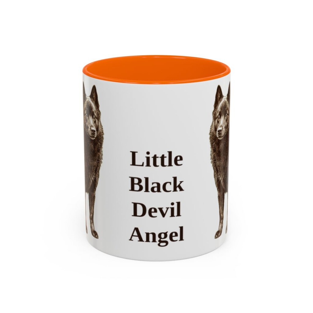 11oz Funny Schipperke Mug, Orange, front view