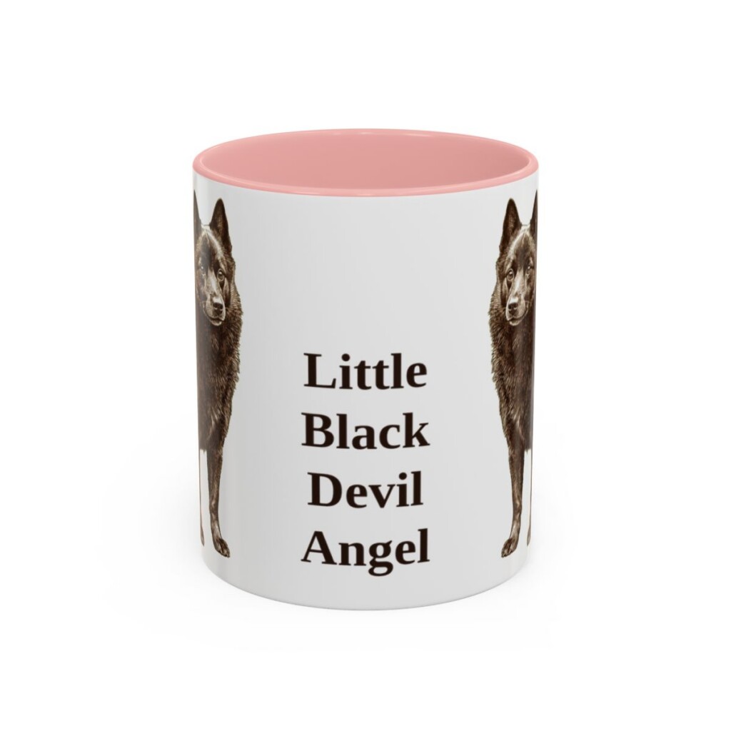 11oz Funny Schipperke Mug, Pink, front view