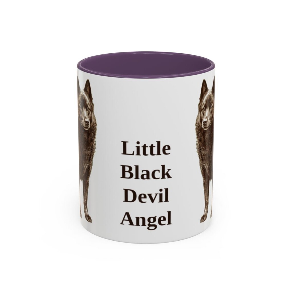 11oz Funny Schipperke Mug, Purple, front view