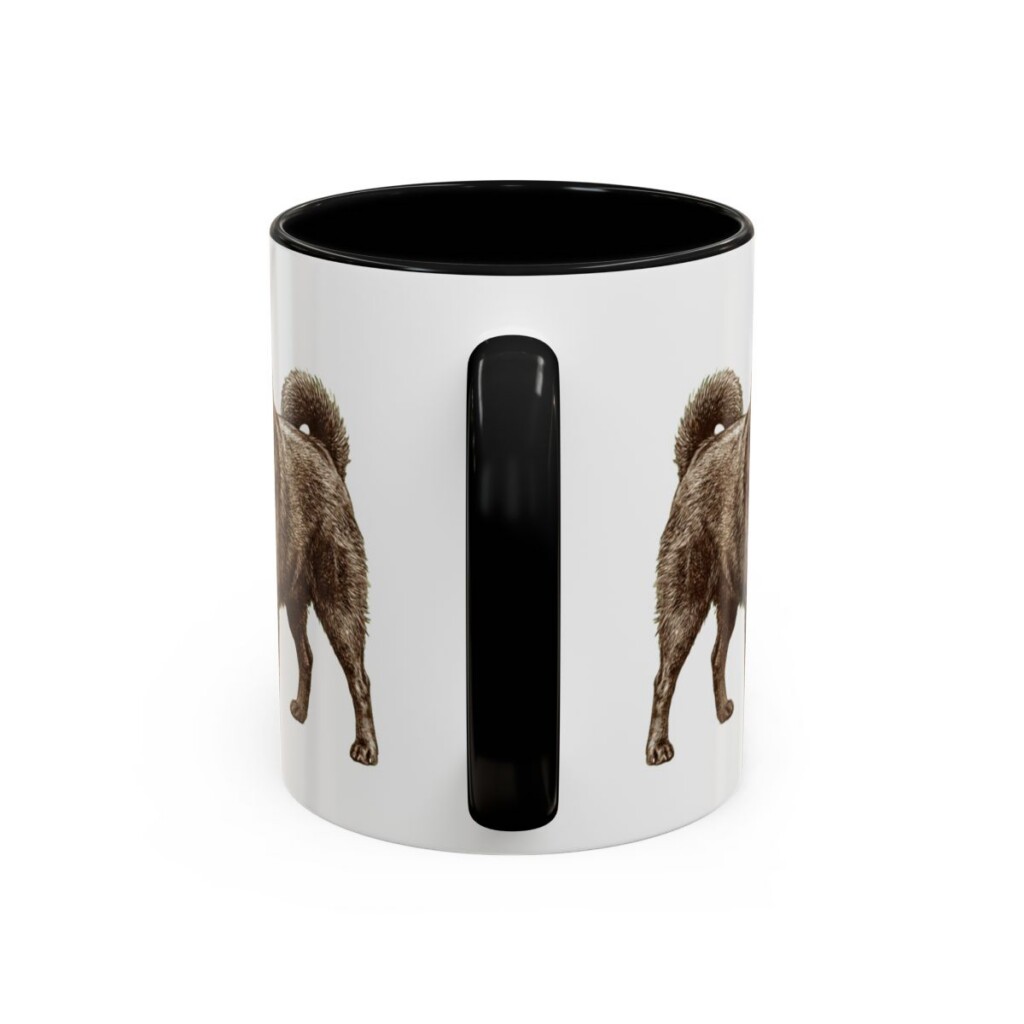 11oz Schipperke Latin Mug, Black, back view