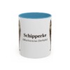 11oz Schipperke Latin Mug, Light Blue, front view