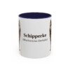 11oz Schipperke Latin Mug, Navy, front view