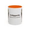 11oz Schipperke Latin Mug, Orange, front view