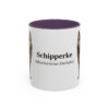 11oz Schipperke Latin Mug, Purple, front view
