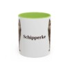 11oz Schipperke Mug, Light Green, front view