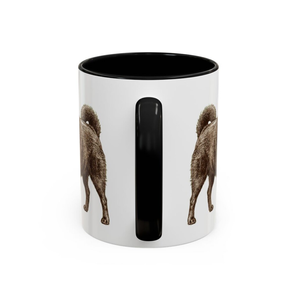 11oz Schipperke Dog Mom Mug, Black, back view