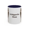 11oz Schipperke Dog Mom Mug, Navy, front view