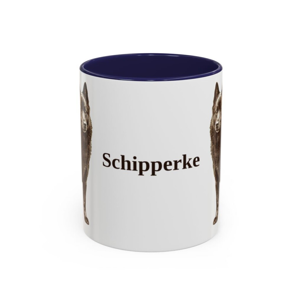 11oz Schipperke Mug, Navy, front view